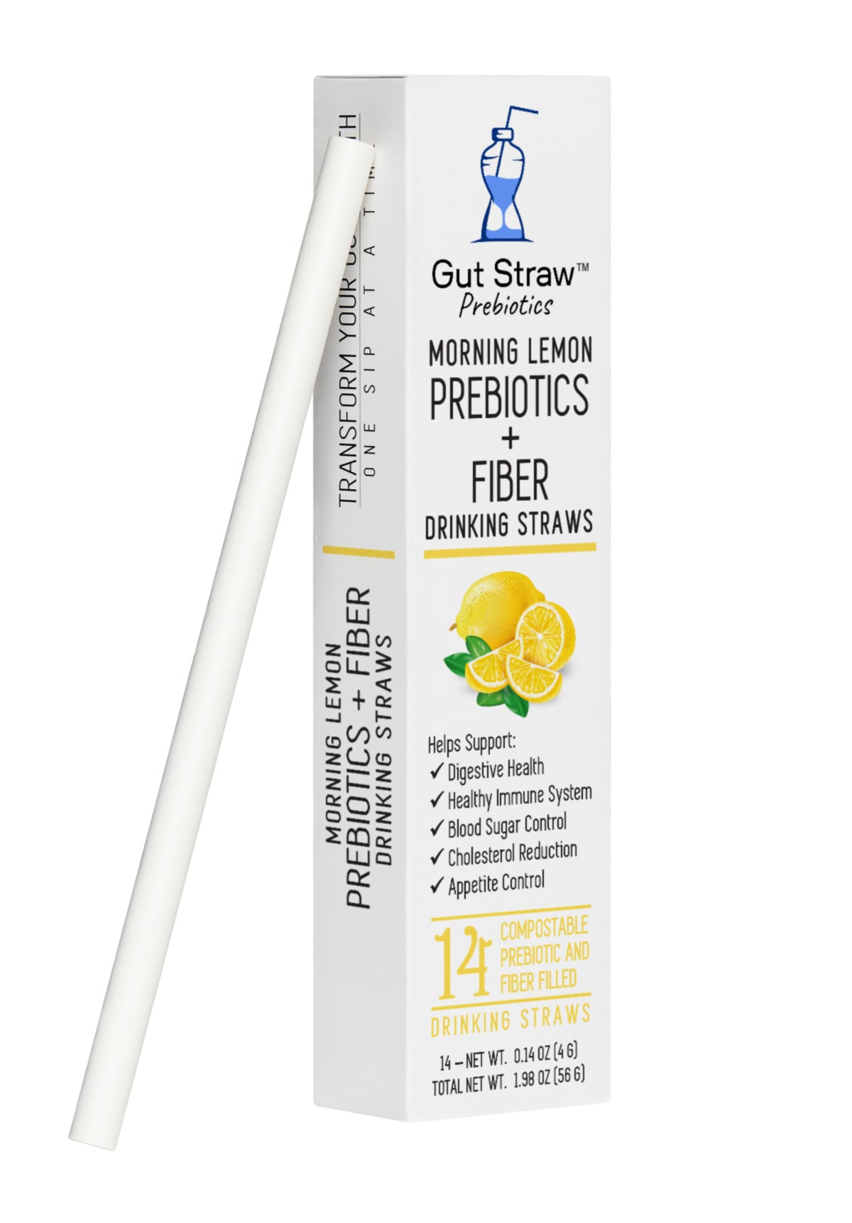 Morning Lemon Water Gut Straw