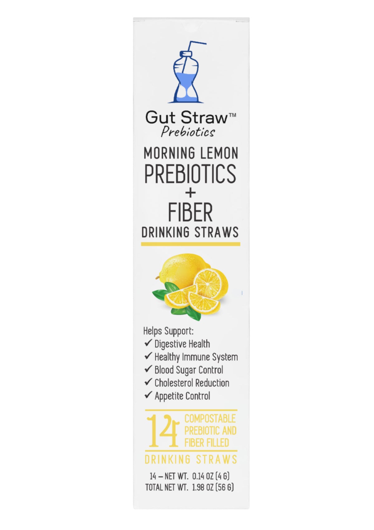 Morning Lemon Water Gut Straw